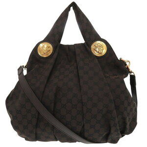 Gucci Hysteria GG pattern canvas brown shoulder bag